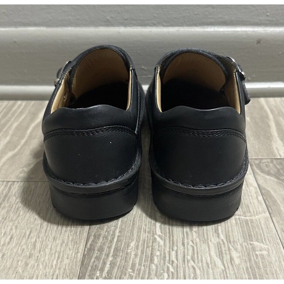 Birkenstock Black Slip-On Loafers with Silver Buckles - Picture 7 of 8